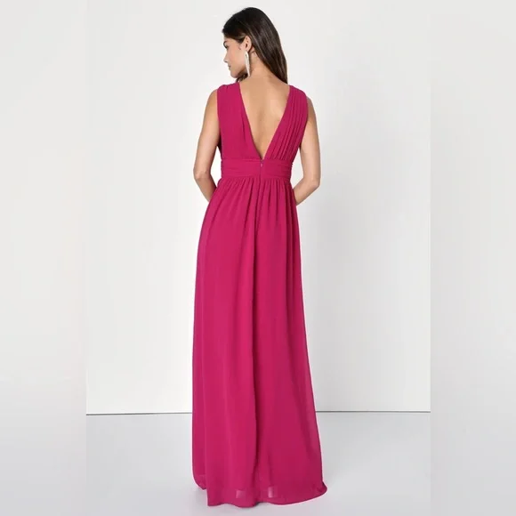 Heavenly Hues Magenta Maxi Dress - Picture 4 of 4
